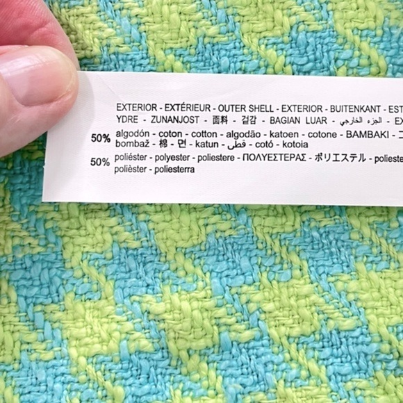 NWT Zara Tweed Herringbone Cropped Jacket - Picture 14 of 16